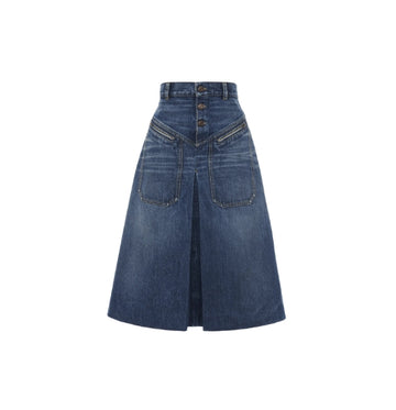 Chloé Blue Denim Knee-Length Skirt