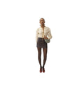 Chloé White Crepe de Chine & Lace Gathered Blouse