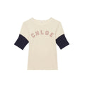 Chloe White Flamé Fitted T-Shirt