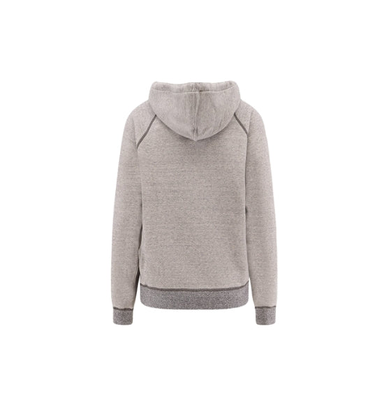 Chloe Grey Chiné Cotton Fleece Oversized Logo Hoodie