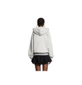 Chloe Grey Chiné Cotton Fleece Oversized Logo Hoodie