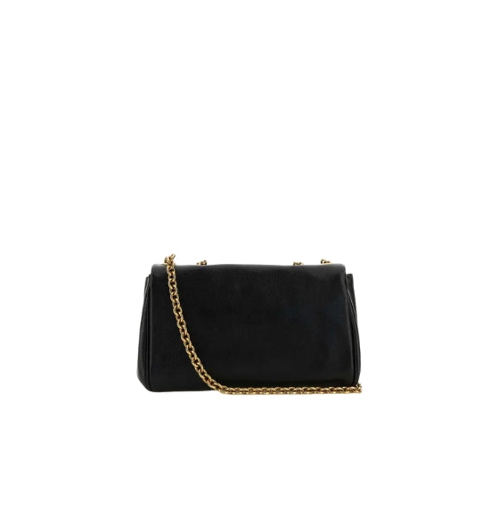 Chloe Black Leather Heritage Shoulder Bag
