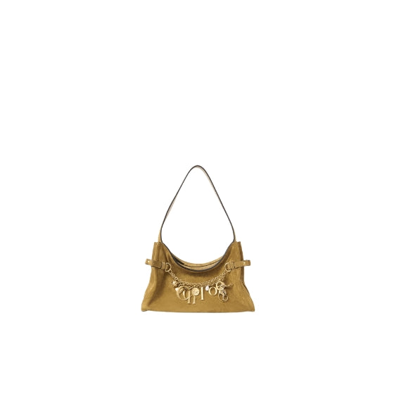 Chloe Beige Suede Charms Hobo Bag