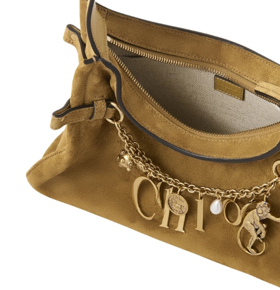 Chloe Beige Suede Charms Hobo Bag