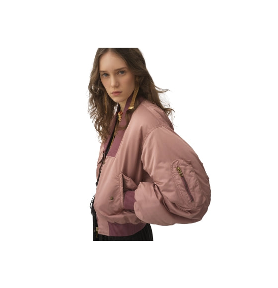 Chloé Pink Nylon Bomber Jacket