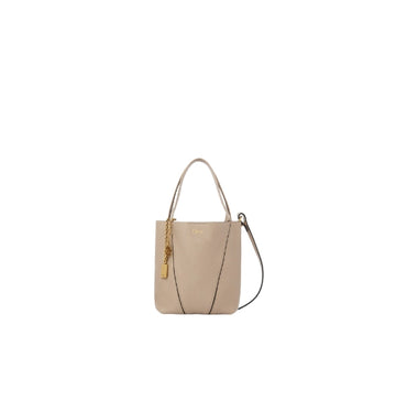 Chloe Tan Leather Small Spin Tote Bag