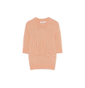 Chloe Orange Elbow-Sleeve Logo Sweater