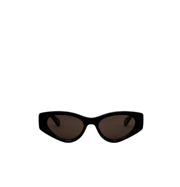 Black & Metal Gold Bold Cat-Eye Marcie Sunglasses