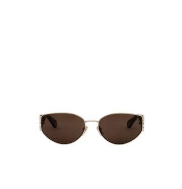 Havana Brown Metal Gold Fine Marcie Sunglasses