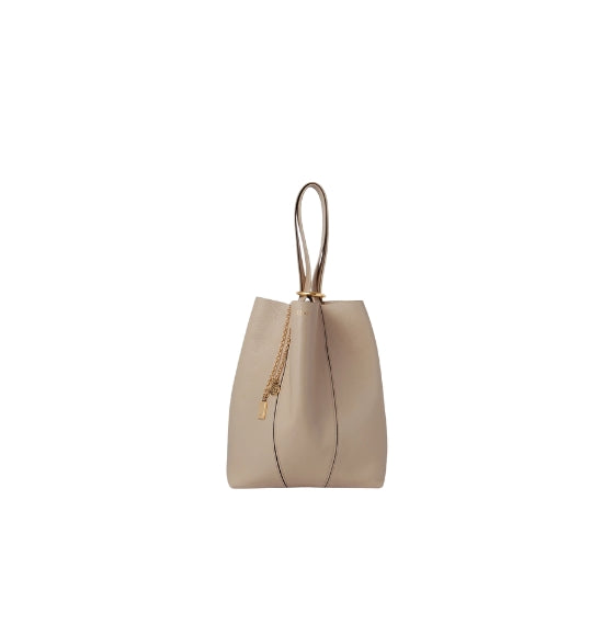 Chloe Tan Leather Medium Spin Tote Bag