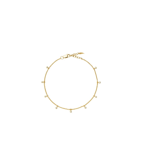 Gold Interstellar Pave Drop Bracelet