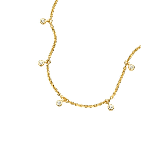 Gold Interstellar Pave Drop Bracelet