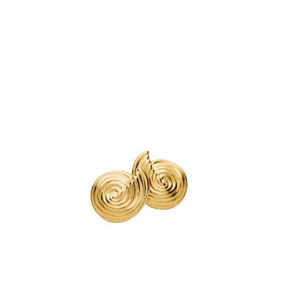 Gold Spiral Small Stud Earrings