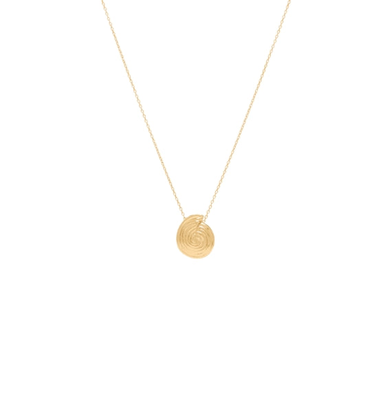 Gold Spiral Mini Pendant Necklace