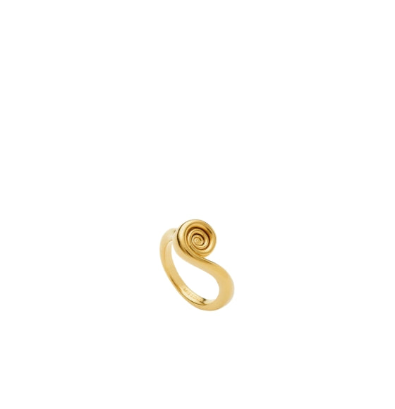 Gold Spiral Stacking Ring