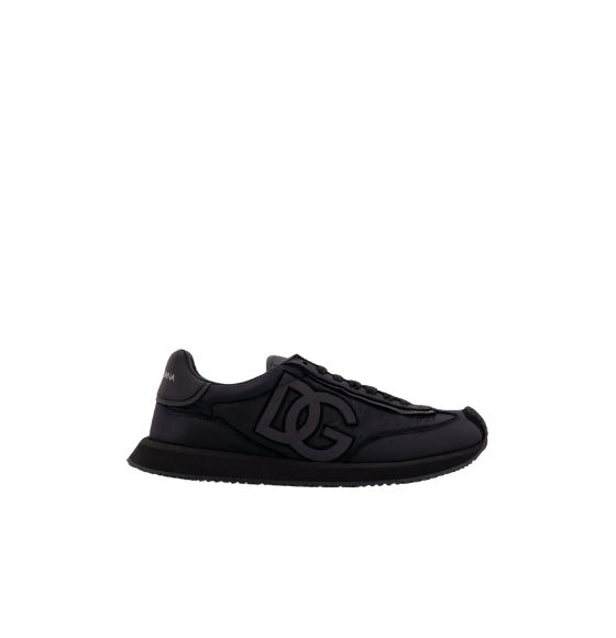 Black Low-Top DG Cushion Nylon Sneakers