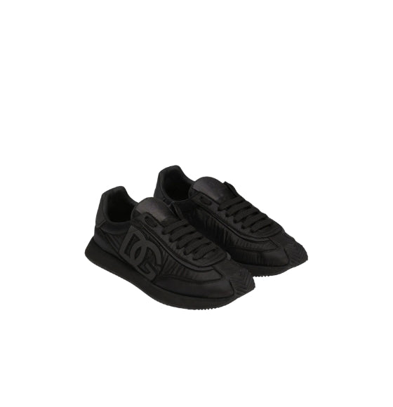 Black Low-Top DG Cushion Nylon Sneakers
