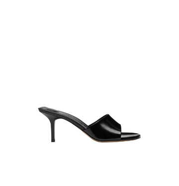 Black Cubisto Round-Toe Mule