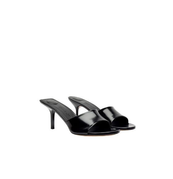 Black Cubisto Round-Toe Mule