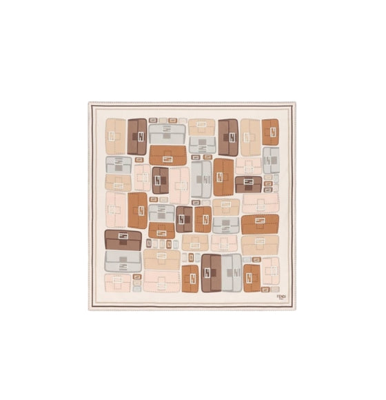 Beige Baguette Foulard Scarf