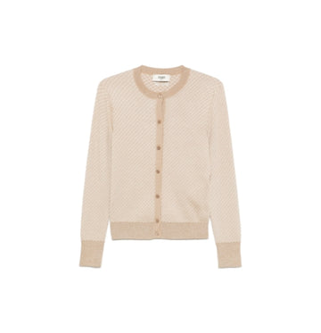 Beige Micro FF Cardigan