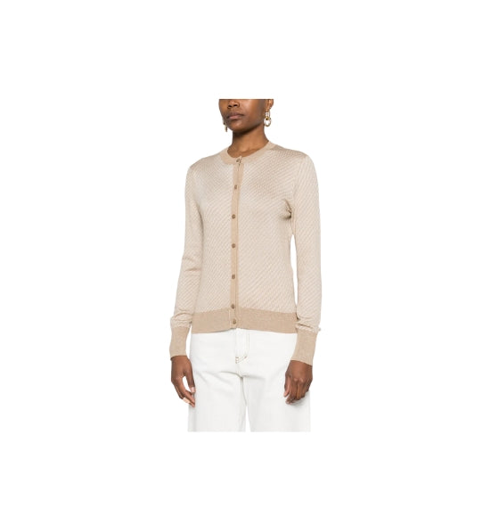 Beige Micro FF Cardigan
