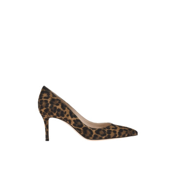 Leopard Print Gianvito 70 Supple Suede Pumps