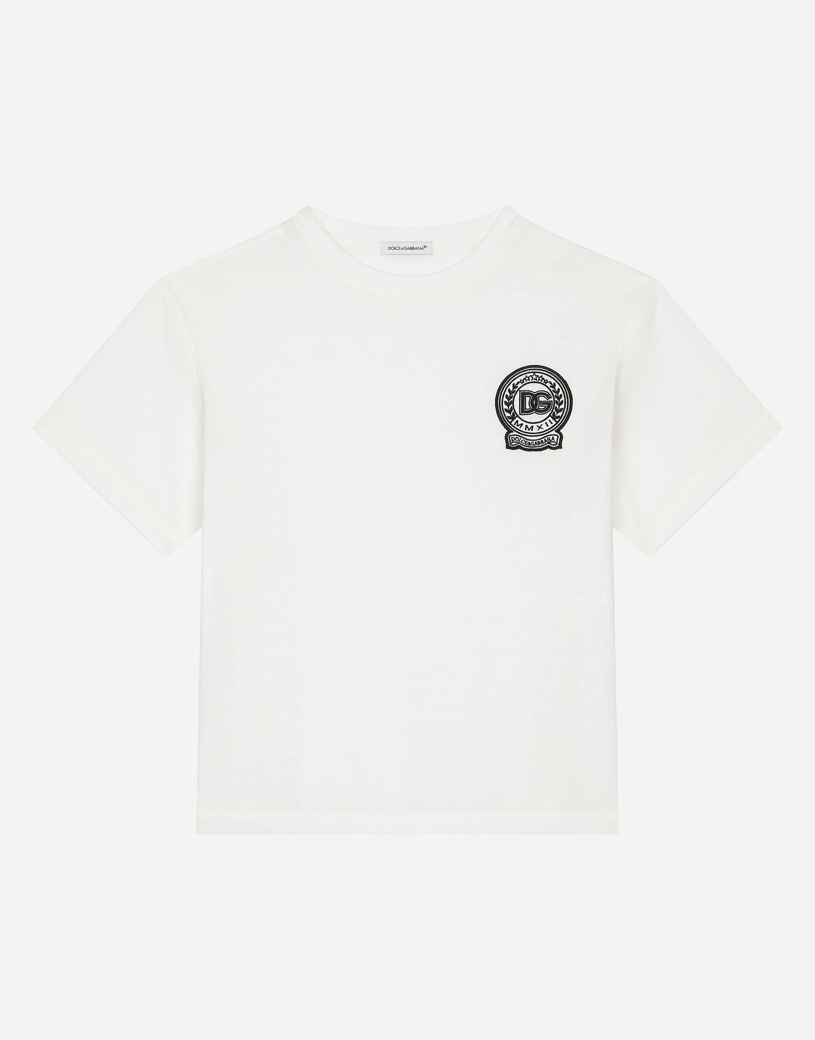White Jersey T-shirt with DG logo