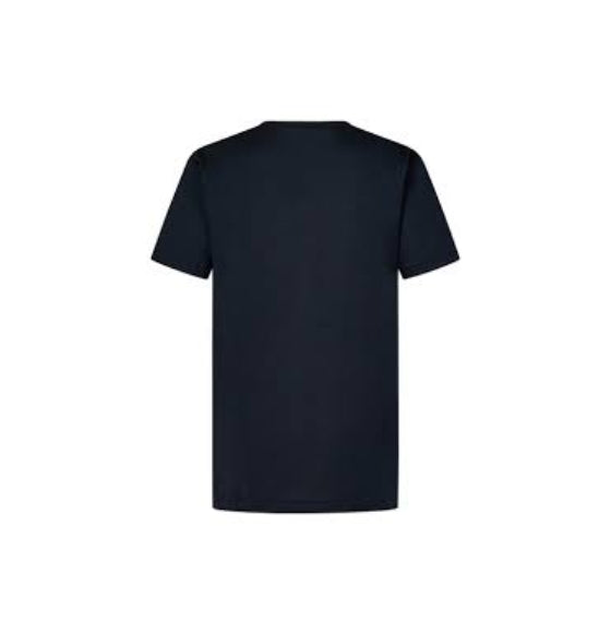 Dark Blue Logo-Plaque Crewneck T-shirt