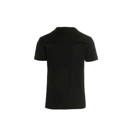 Black Logo-Plaque Crewneck T-shirt