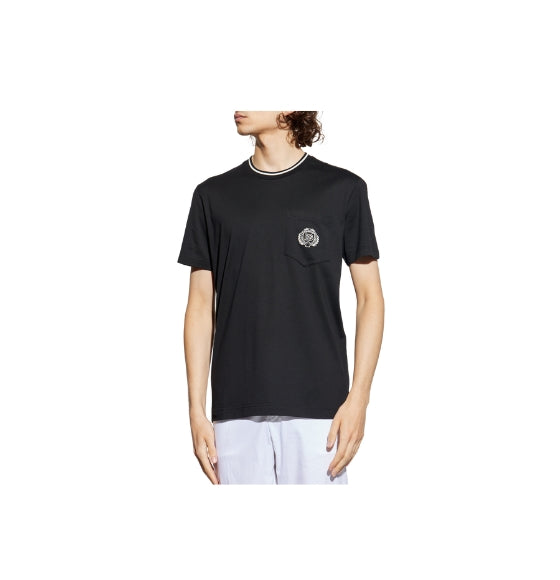 Black DG-Logo Crest Slim Fit T-Shirt