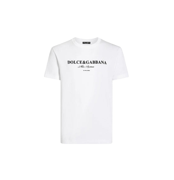 White Dolce & Gabbana Logo Cotton T-Shirt
