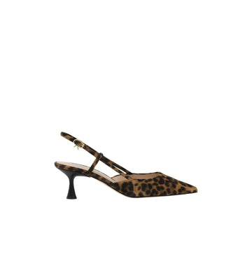 Leopard Print Ascent 55 Supple Suede Slingbacks
