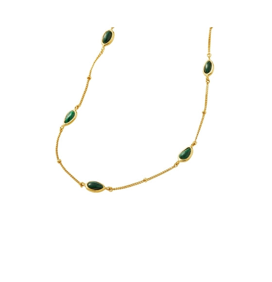 Magma Malachite Gemstone Choker Necklace