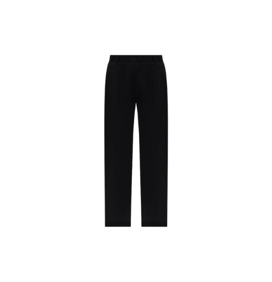 Black Smart Casual Gabardine Cotton Pants