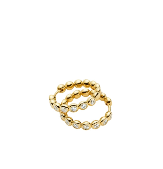 Gold Tennis Classic Hoop Earrings