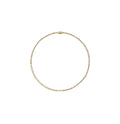 Gold chain necklace on a white background