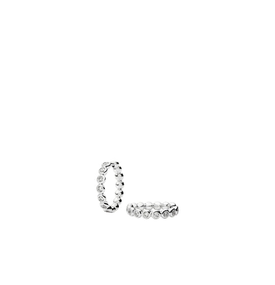 Silver Tennis Classic Hoop Earrings