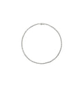 Silver necklace on a white background