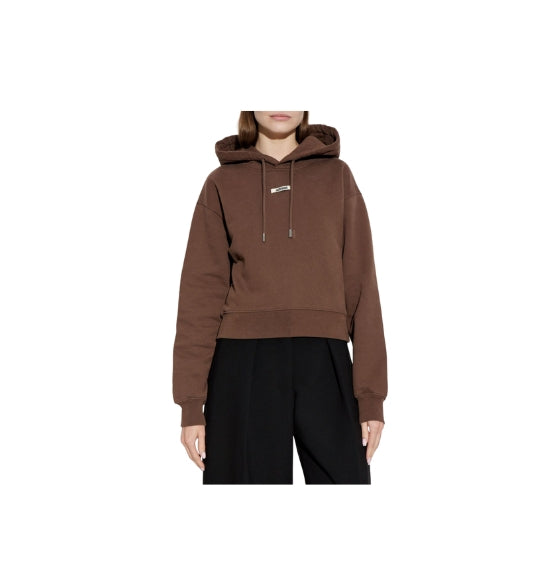 Dark Brown Gros Grain Hoodie