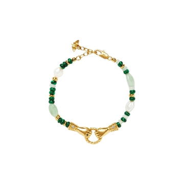Green Beads Harris Reed In Good Hands Bracelet