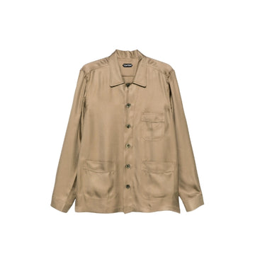 Khaki Silk Twill Shirt