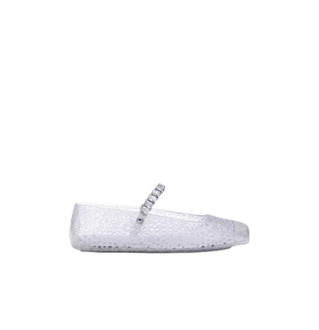 Silver Crystal-embellished The Jelly Ballerinas