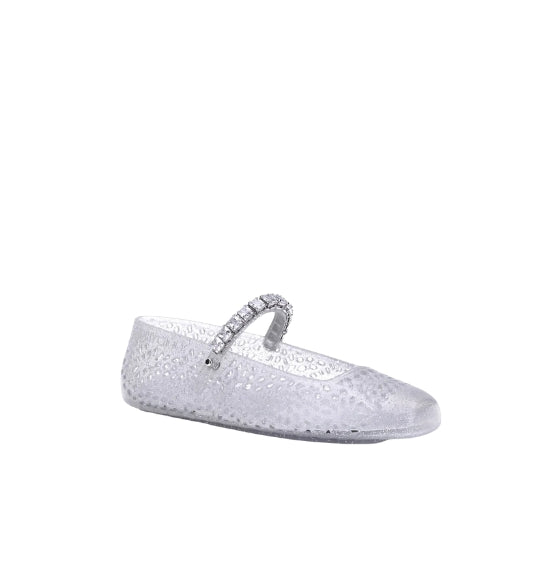Silver Crystal-embellished The Jelly Ballerinas