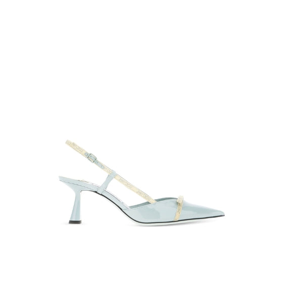 Light Blue Camila 65 Patent Leather Slingbacks