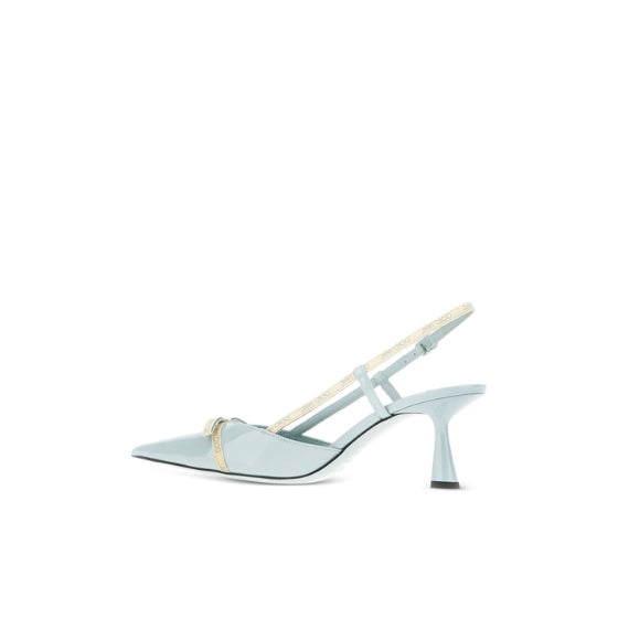 Light Blue Camila 65 Patent Leather Slingbacks