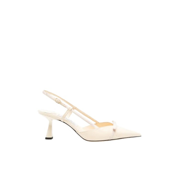 Buttermilk White Camila 65 Patent Leather Slingbacks