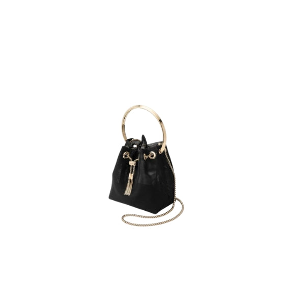 Black Bon Bon Fabric Mesh Mini Bag