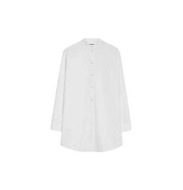 White Wednesday Long Sleeved Cotton Poplin Shirt