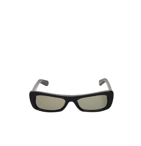 Black Capri Croc-Embossed Sunglasses